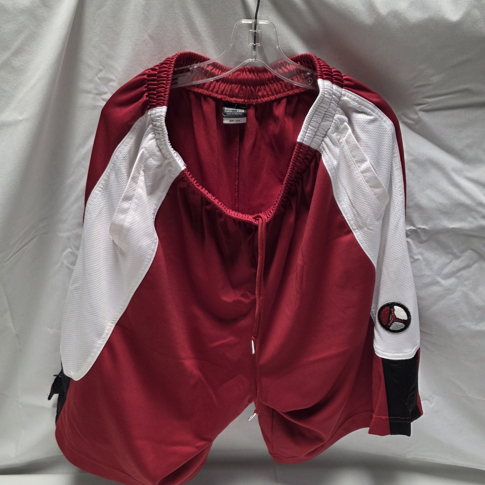 Jordan Red and White Athletic Shorts